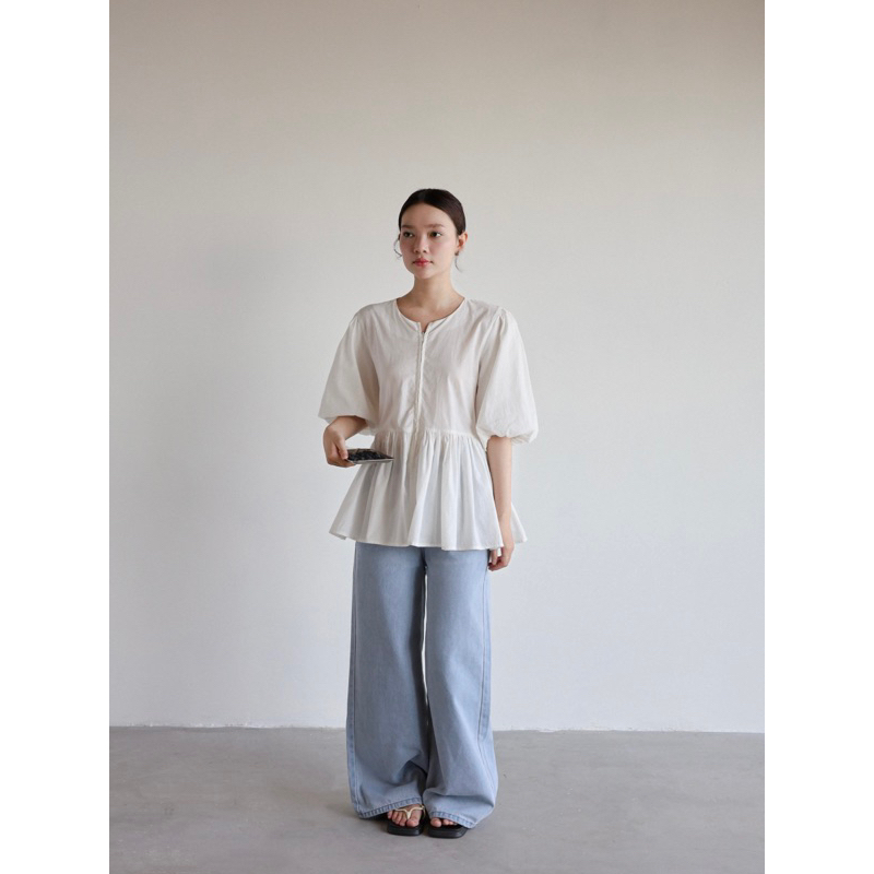 Áo babydoll tay lỡ phồng thô hàn | 𝐒𝐎𝐌𝐒 | 𝐎𝐫𝐫𝐞́ 𝐓𝐨𝐩 | BigBuy360 - bigbuy360.vn