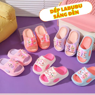  Dép Labubu có đèn chớp nhấp nháy cho bé gái cực xinh. Hàng cao cấp  siêu êm  siêu mềm  chống trơn trượt size 24-35 