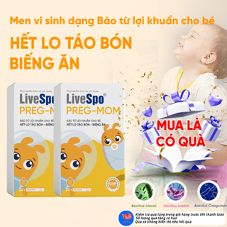 Combo 2 hộp Men vi sinh chứa Bào tử lợi khuẩn LiveSpo Pregmom cho bé Táo bón, Biếng ăn (20 ống)