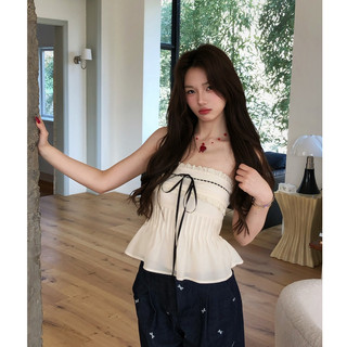 Áo sơ mi nữ kiểu cổ V kiểu thắt nơ bản nhỏ phong cách hàn quốc by.xoaistore