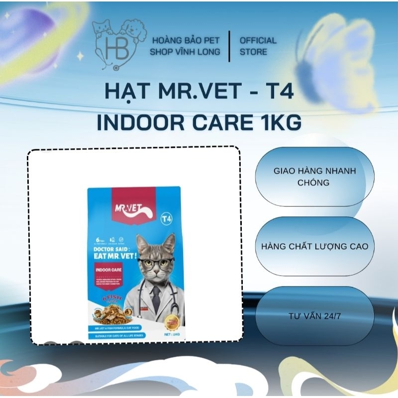 Hạt Mr.Vet T4 Indoor Care 1kg