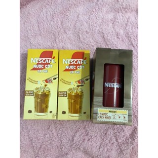 hết hàng rồi ạ.2 hộp nước cốt cà phê sữa đá Nescafe tặng ly INOX  cách nhiệt 75gr 5 gói