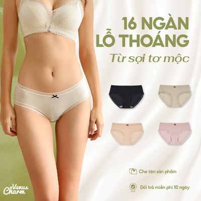 Quần lót nữ cao cấp Venus Charm thun lạnh ngàn lỗ thoáng nhẹ mát nhanh khô kháng khuẩn 8917