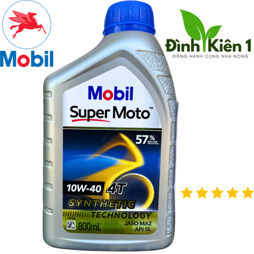 ( CHÍNH HÃNG ) Dầu nhớt xe số Mobil Super Moto 4T 10W40 800ml.
