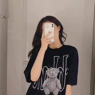  Áo thun nam nữ unisex form rộng tay ngắn in hình gấu cổ tròn Cama Store M277 