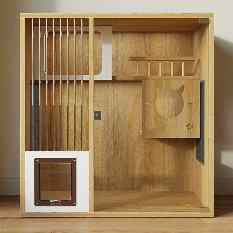 chuồng mèo - VILLA mèo 3 tầng CAO CẤP MS059  xinh xắn phù hợp1-2 bé mèo vui chơi