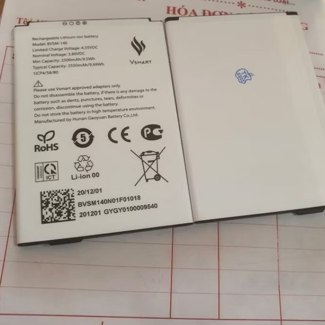 Pin vsmart bee lite/ bvsm 140 bao test đổi trả