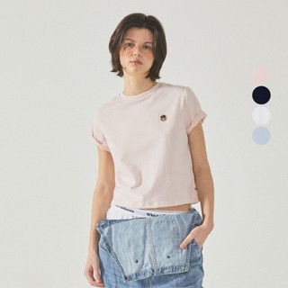 Áo Thun WHO.A.U Steve Head Patch Crop T-shirt(F)_WHRAF2421F