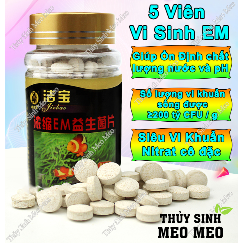 100 Viên Men vi sinh dạng viên nén - Viên nén Vi khuẩn EM thế hệ mới làm trong nước xử lý chất thải 