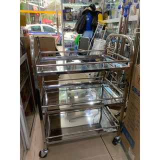 Xe tiêm 3 tầng INOX, xe tiêm inox 3 tầng