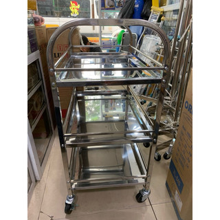 Xe tiêm 3 tầng INOX, xe tiêm inox 3 tầng