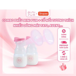 Phễu hút sữa silicon Mini Pum – Combo tương thích nhiều dòng máy, êm ái, hỗ trợ kích sữa (1 bộ)