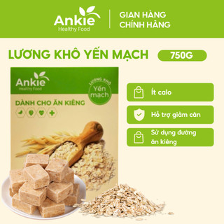   Hộp 750gr Lương Khô Ăn Kiêng giảm cân cho người tiểu đường Vị Yến Mạch- Ankie  khoảng 54 viên nhỏ  
