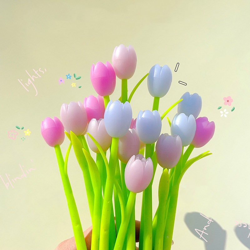 Bút gel hoa tulip đổi màu khi gặp ánh sáng