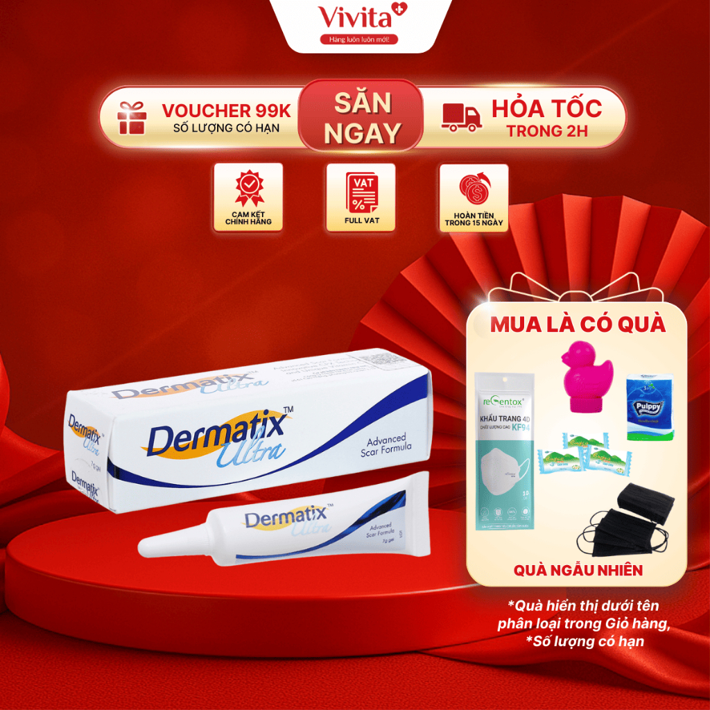 Dermatix Ultra Gel Làm Mờ Sẹo Thâm, Sẹo Lồi 7g/15g