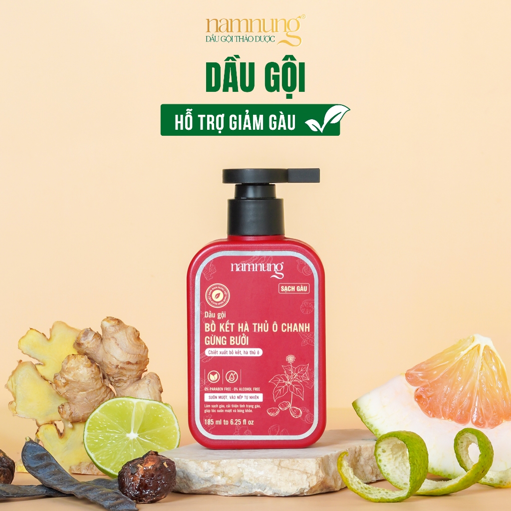 Dầu Gội Giảm Gàu Nấm Ngứa Da Đầu Thảo Dược NAMNUNG Giảm Gàu Mảng Không Gây Khô Tóc 185Ml | BigBuy360 - bigbuy360.vn