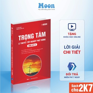 Sách lý thuyết trọng tâm ôn thi THPT luyện thi đánh giá năng lực môn vật lý - Moonbook