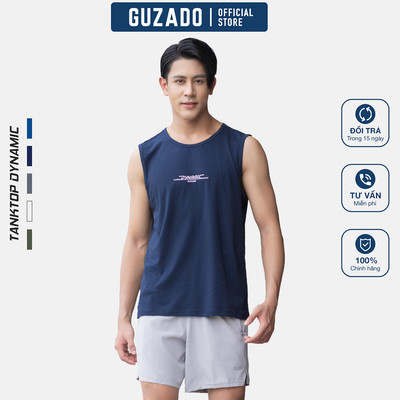 Áo Tanktop Nam GUZADO Ba Lỗ Trơn, Vải Cotton Cao cấp, Thể Thao, Mặc Nhà Thoải Mái GTT02-GATT25S002