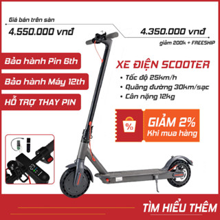 Xe Điện E-Scooter Ziyouhike Gấp Gọn, Xe Trượt Scooter Người Lớn Tích Hợp Màn Hình Điện Tử Tốc Độ 25km/h Bảo Hành 1 Năm