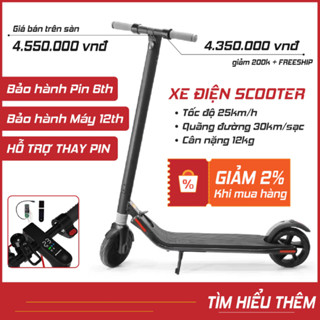 Xe scooter điện M365 Pro bánh 8.5inch, kết nối app thông minh, tốc độ tối đa 30/km, một lần sạc đi được 25 đến 40km