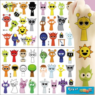 Đồ Chơi Hình Dán Hình Xăm Tạm Thời Sprunki Người Sắt Người Nhện Ninja Chống Thấm Nước An Toàn Dành Cho Làn Da Của Bé