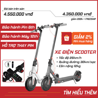 Xe Scooter Điện Gấp Gọn M365 Bánh Lớn 8.5inch Kết Nối App Thông Minh 15km/lần Sạc - Bảo hành 1 năm lỗi đổi mới 7 ngày