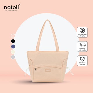 Túi tote vải canvas nữ NATOLI nhiều ngăn có khóa kéo chống nước cao cấp - BST Side Cinch Bag T20