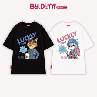Áo thun cặp đôi BY.DUNI form Oversize nam nữ Local Brand tay lỡ unisex,vải cotton Thỏ và Cáo V.4