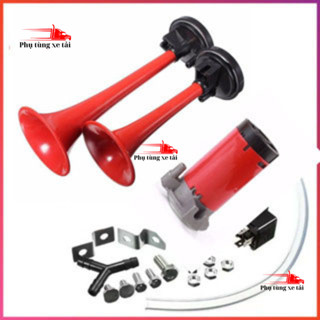  Còi hơi mô tơ sinh hơi 12v 24v ô tô xe tải âm thanh lớn 