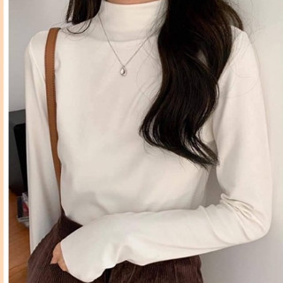  Áo giữ nhiệt cổ cao lót nỉ trơn dài tay phong cách hàn quốc CAMA STORE M246 