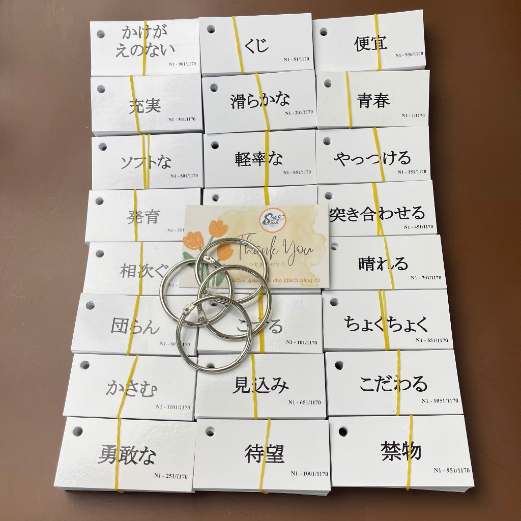 Bộ flashcard Thẻ học từ vựng N5 - N1 (theo giáo trình Minna no Nihongo và Mimikara Oboeru)