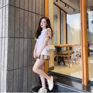 Sét áo thun kèm chân váy xòe CAMA STORE B8889