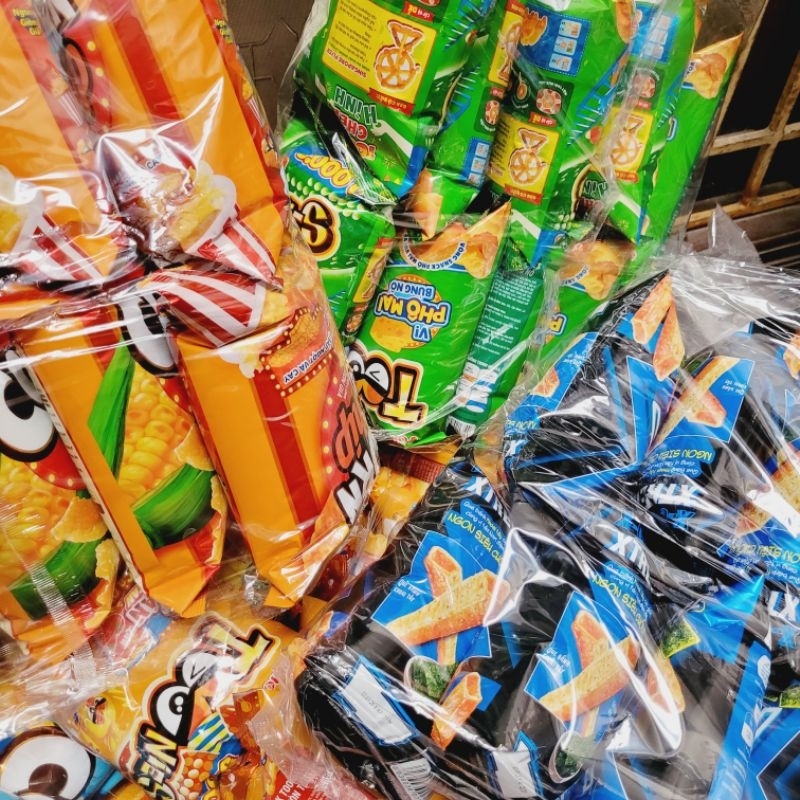 Bịch 10 gói bim bim ngô corn chip, toonies, tayo
