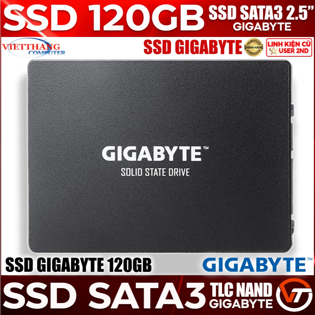 Ổ cứng SSD Gigabyte 120GB SATA3 SSD cũ đã qua sử dụng Good 9x% Hình thức còn đẹp ( Cũ - 2nd )