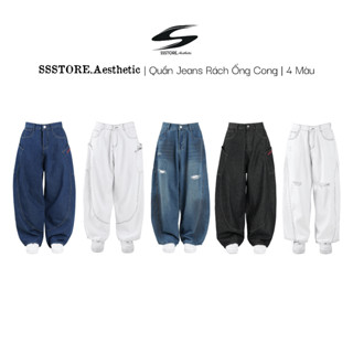 Quần Jeans Dài Ống Rộng Thụng Wash Form Unisex Nam Nữ Nhiều Màu_SSSTore.Aesthetic