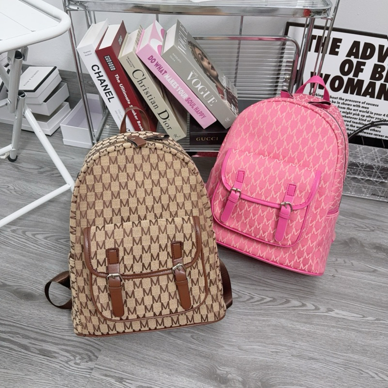 DUYÊN CƯỜNG BALO TO, balo đi học đi làm quai to size 40 vừa a4 hoạ tiết chữ M siêu hot