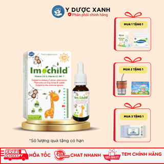  Mua  Chính Hãng  IMOCHILD D3 K2 20ml Nhỏ giọt bổ sung D3 K2 - Y Dược Xanh 