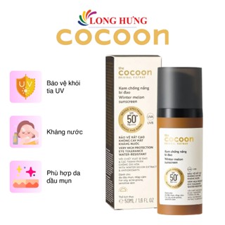 Kem chống nắng bí đao Cocoon Winter Melon Sunscreen SPF 50+ PA++++ giúp bảo vệ da (50ml)
