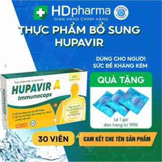 Viên uống hỗ trợ đào thải HPV Hupavir Immunocaps giảm sùi mào gà, tăng cường đề kháng cơ thể- Hộp 30V