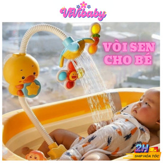 Vòi Hoa Sen Nhà Tắm Cho Bé Vòi Sen Tắm Hoa Cúc Con Vịt Phun Nước Đồ Chơi Nhà Tắm Bồn Tắm Phòng Tắm- Đồ Chơi VIVI BABY