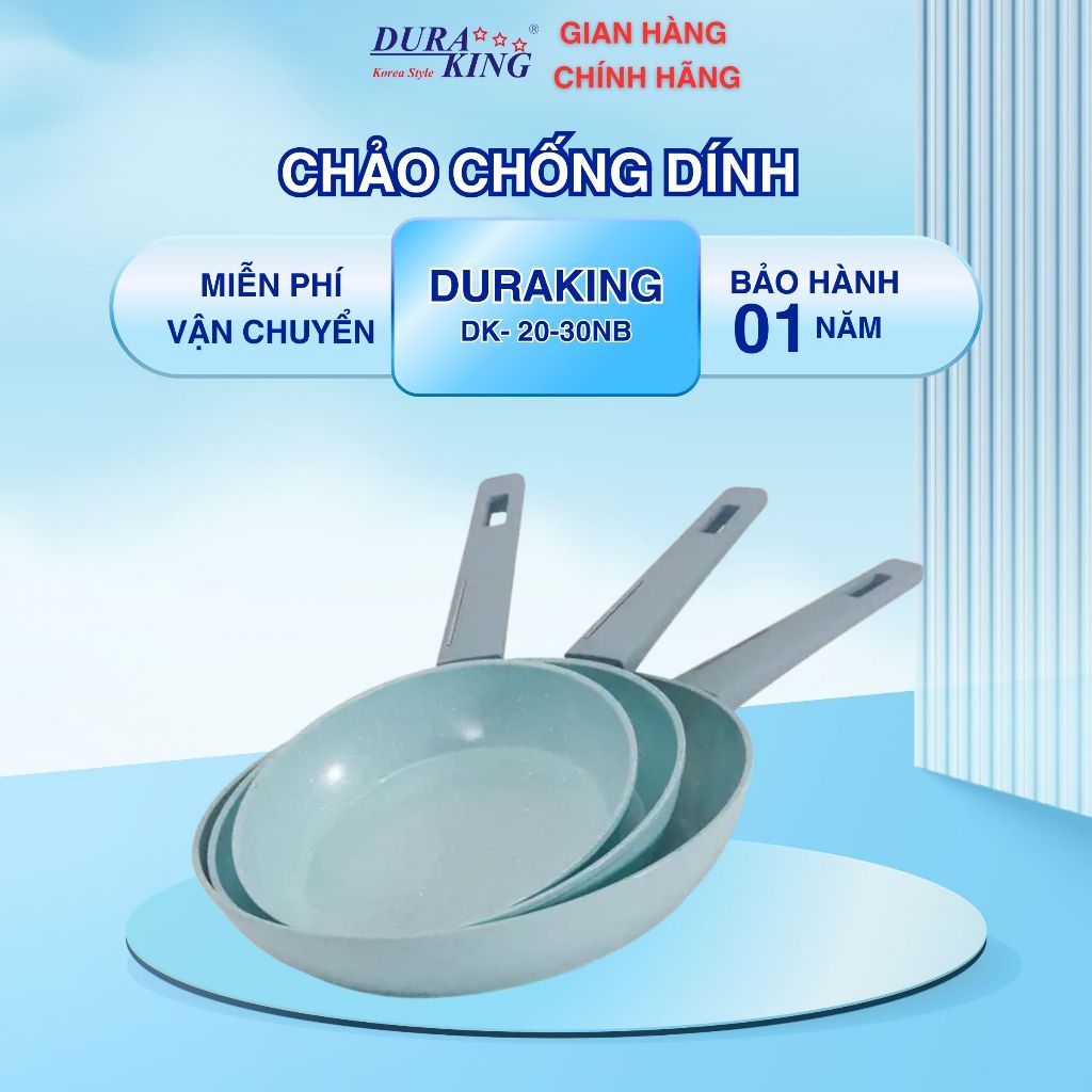 Chảo hợp kim (chống dính Gốm) thương hiệu DURAKING, model DK- 20NB/DK- 24NB/DK- 28NB/DK- 30NB