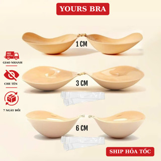 Áo Dán Ngực Nữ Cài Trước Tạo Khe, Gom Ngực Mút Dày 1 cm, 3cm, 6cm, Kèm Dây Trong Chống Tuột – Yours Bra