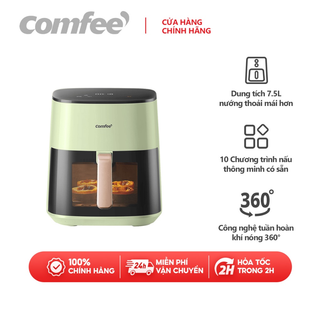 Nồi chiên không dầu Comfee CAD-75PG00A0 - Bảo hành chính hãng 12 tháng