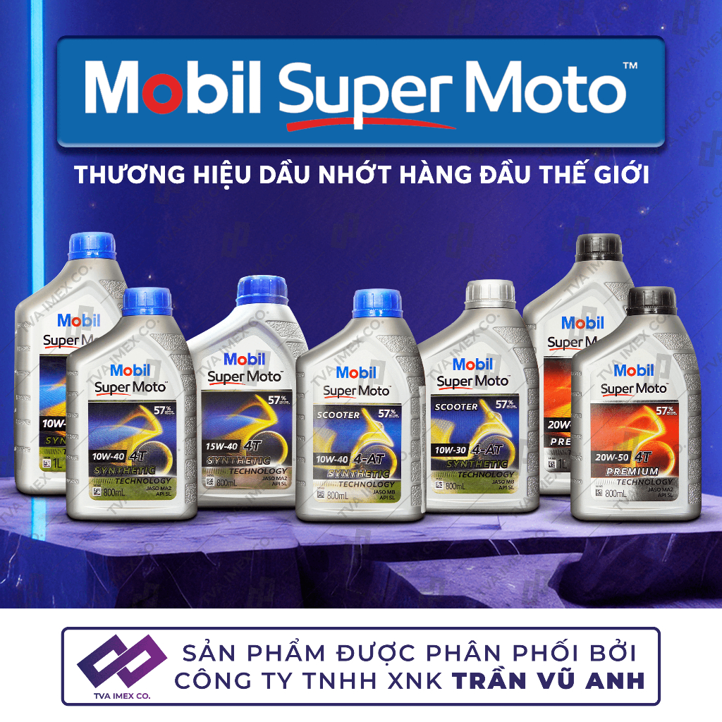 Nhớt xe máy Mobil 10w30/10w40/15w40/20w50 xe ga và số 08.L và 1L