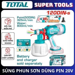 TOTAL Máy phun sơn dùng pin 20V TSGLI2003, TSGLI2004, TSGLI20042