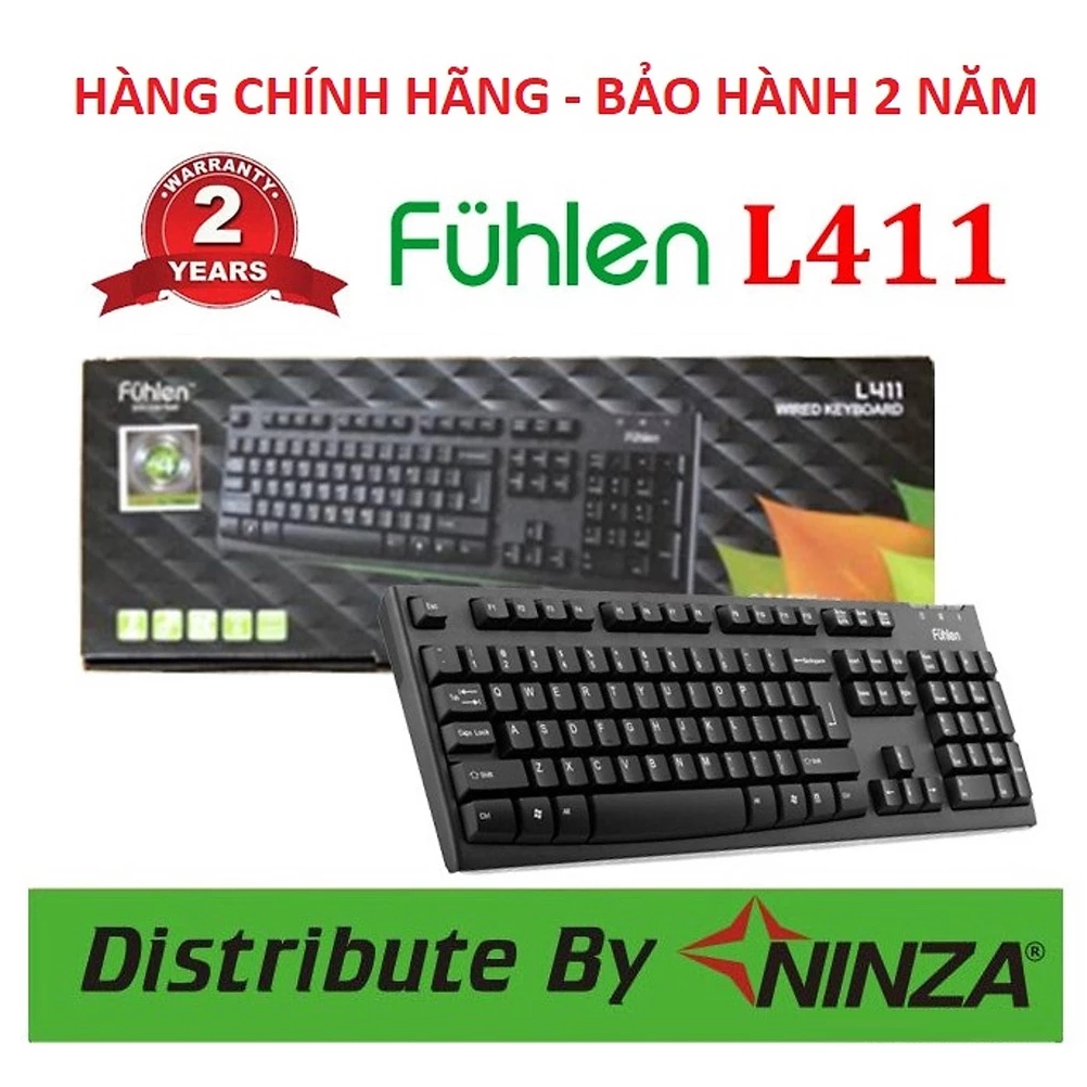 Bàn Phím Fuhlen L411 - Chính Hãng Ninza Bảo Hành 24 Tháng