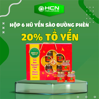 Hộp 6 Hũ Yến Sào Đường Phèn 20% Tổ Yến HOGI Special Bồi Bổ Cơ Thể -Mỗi Hũ 70ml- Huyền Chi Ngọc Shop 
