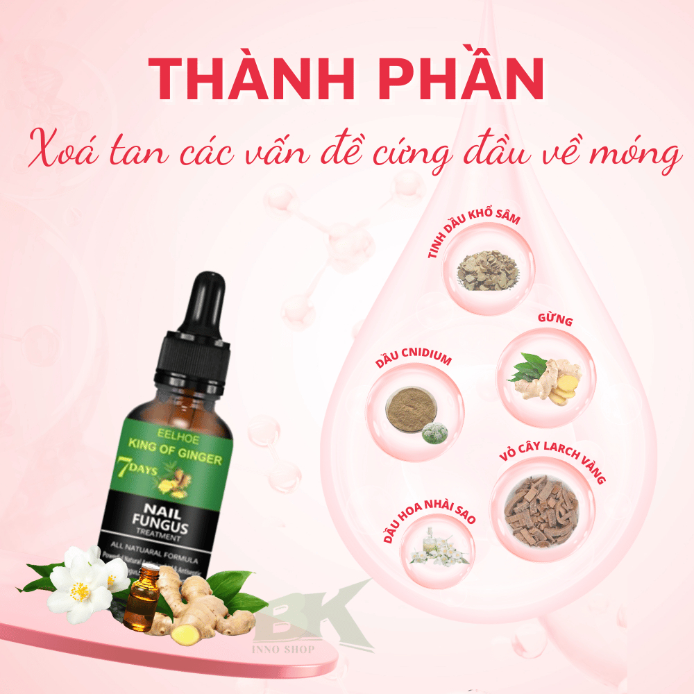 Tinh Chất Nấm Móng Tay Chân King of Ginger EELHOE 50ml  – Loại Bỏ Nứt Móng, Thối Bọng Móng, Hư Khóe Tay Chân Hiệu Quả BK