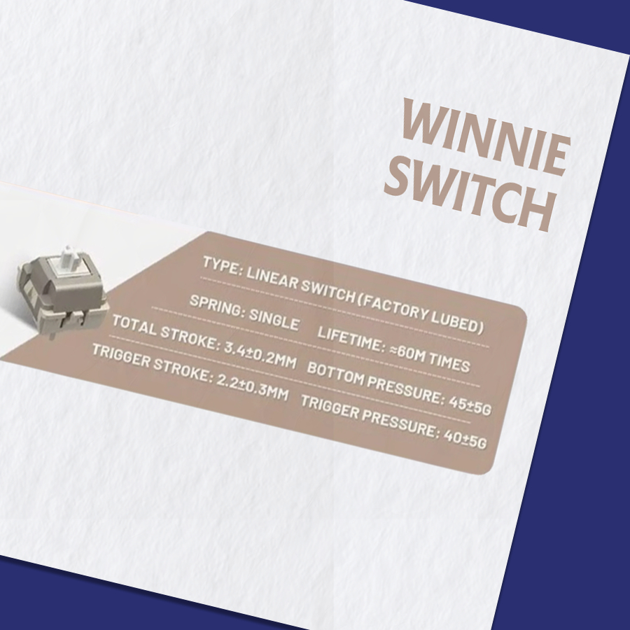 Switch Winnie Linear cho bàn phím cơ, BO 45g, Linear | BigBuy360 - bigbuy360.vn