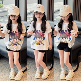  Set bộ legging cho bé gái hình cô gái nơ tím set áo thun quần legging chất bozip co dãn,TPKIDS M1028  